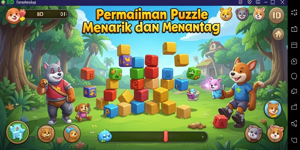 Screenshot menunjukkan momen seru bermain 8ID dengan teka-teki yang menantang.