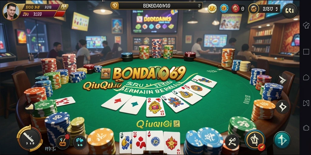 Tampilan gameplay seru saat bermain BONDAN69 di QiuQiu.
