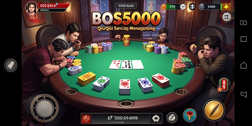 Tampilan gameplay QiuQiu yang seru di BOS5000.