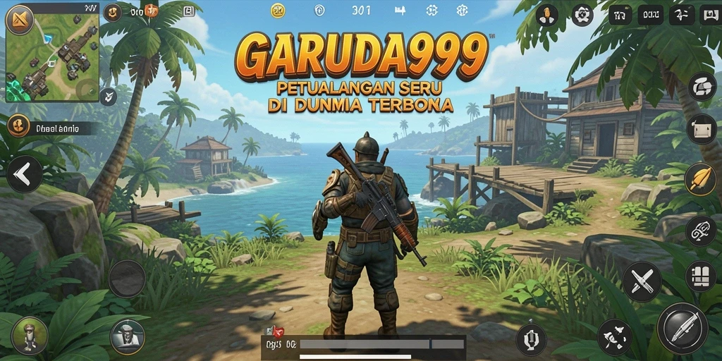 Tangkapan layar dari gameplay <strong>GARUDA999</strong> yang menggambarkan eksplorasi dunia terbuka.