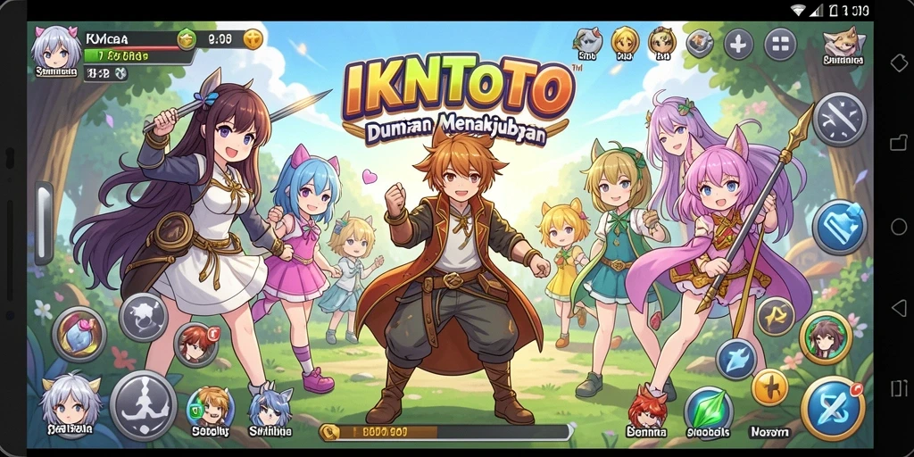 Tampilan gameplay seru dan menarik dari IKNTOTO dengan karakter anime.