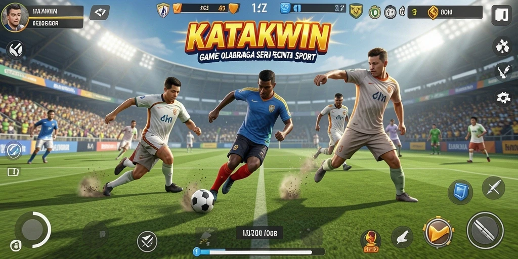 Tampilan gameplay KATAKWIN yang menarik dan dinamis.