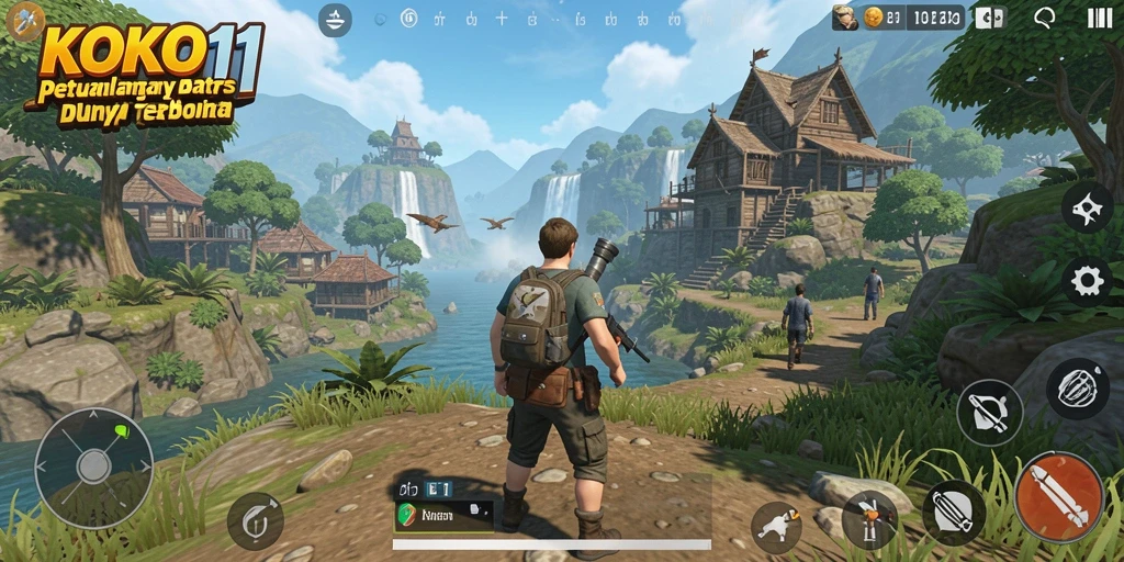 Tampilan gameplay KOKO11 yang menakjubkan di dunia terbuka.