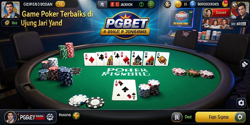 Tampilan menarik dari gameplay Poker di PGBET.