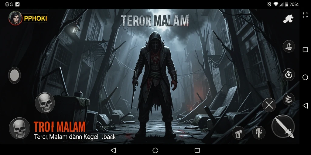 Screenshot menampilkan momen seram dalam gameplay PPHOKI.