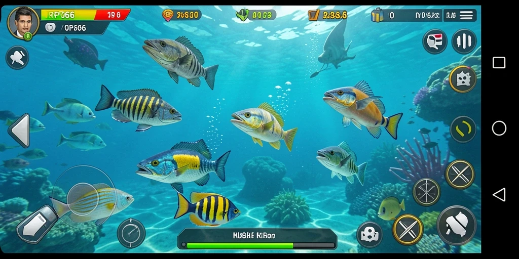 Tangkapan ikan yang beragam dalam gameplay RP66.