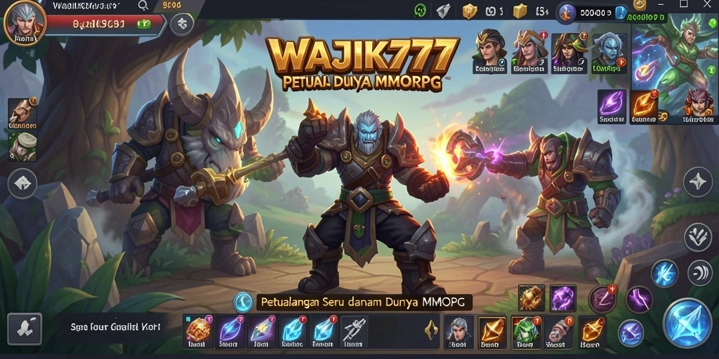 Tampilan menarik dari gameplay MMORPG WAJIK777 yang seru.